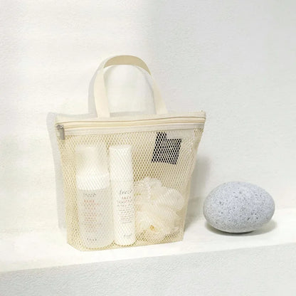 Portable Mesh Toiletry Makeup Bag