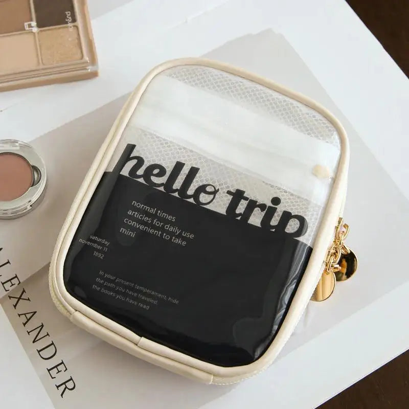 Mini Clear Preppy Makeup Organizer Bag