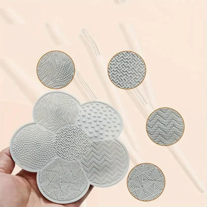 Flower-Shaped Silicone Makeup Brush Cleaning Mat