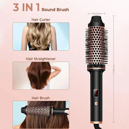 Ceramic Ionic Heated Curling Brush Volumizer