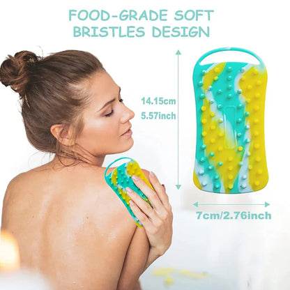 Double-Sided Silicone Shower &amp; Scalp Brush