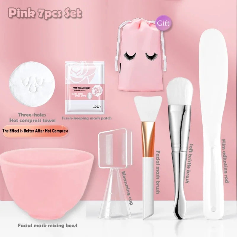 Silicone Facial Mask Brush and Mixing Bowl Set