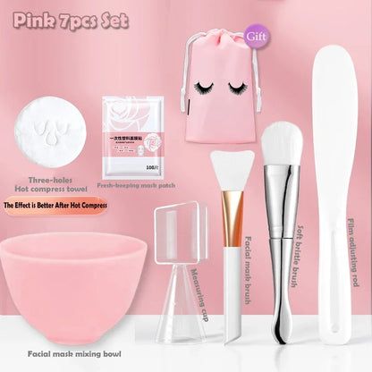 Silicone Facial Mask Brush and Mixing Bowl Set
