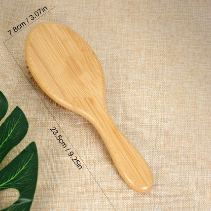Premium Bamboo Hair Brush Set
