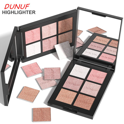 6-Color Pearl Shimmer Highlighter Palette