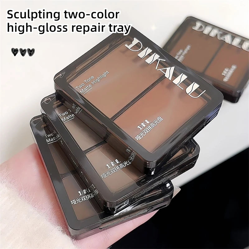 Dual-Color Matte Highlighter and Contour Palette