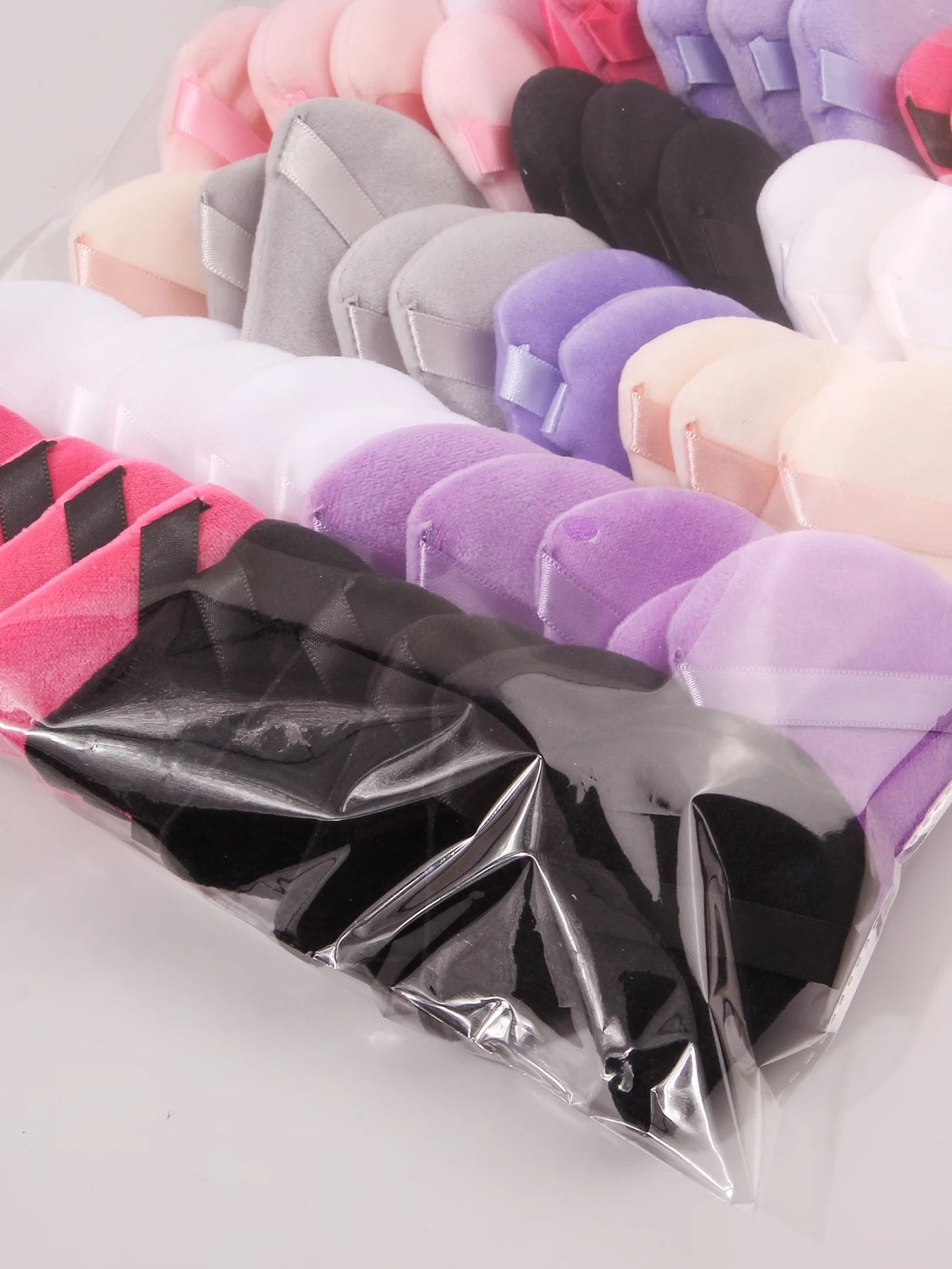 50-Piece Triangular Makeup Powder Puff Set