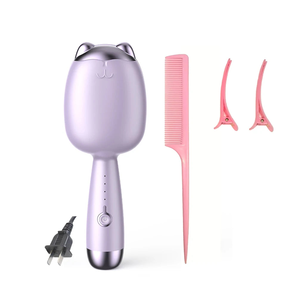 Professional Purple Egg Roll Dual-Barrel Hair Waver Curling Iron