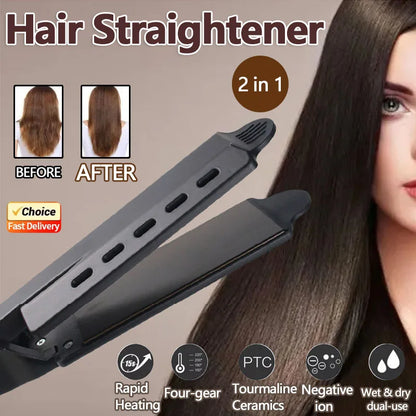Dual-Use Hair Straightener Curler