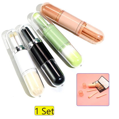 4-in-1 Telescopic Travel Makeup Brush Set