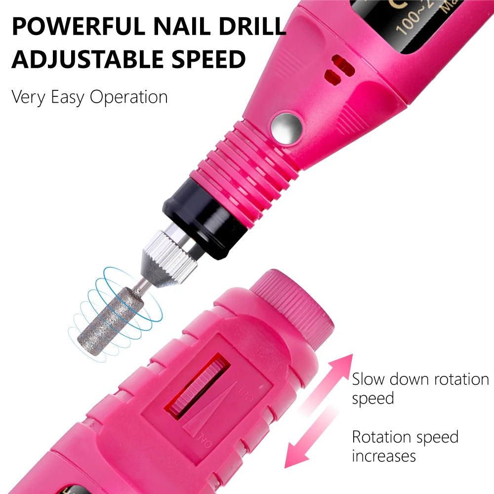 Powerful Electric Nail Drill Machine Set