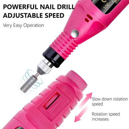 Powerful Electric Nail Drill Machine Set