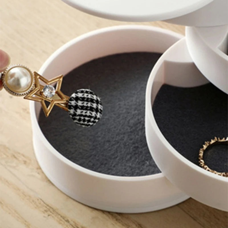Rotating Multi-Layer Jewelry Organizer Box
