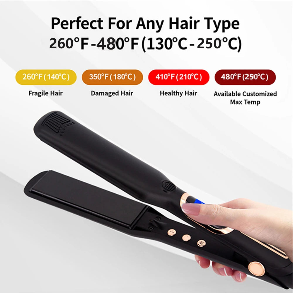 Professional 480°F Wide Plate Hair Straightener