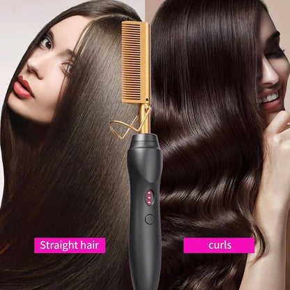 Portable Ceramic Hot Comb Straightener