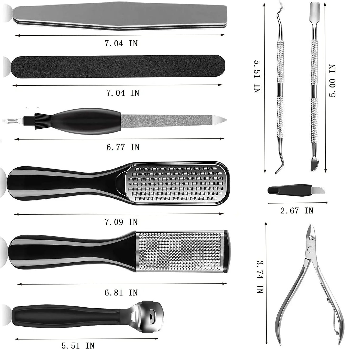 Professional Stainless Steel Pedicure Kit Set