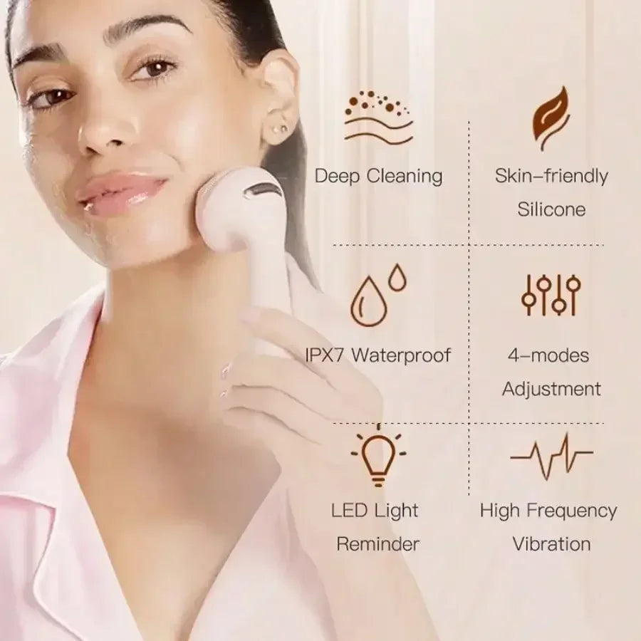 Electric Silicone Facial Cleansing Brush