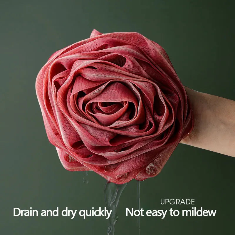 Rose-Shaped Foaming Bath Sponge Puff