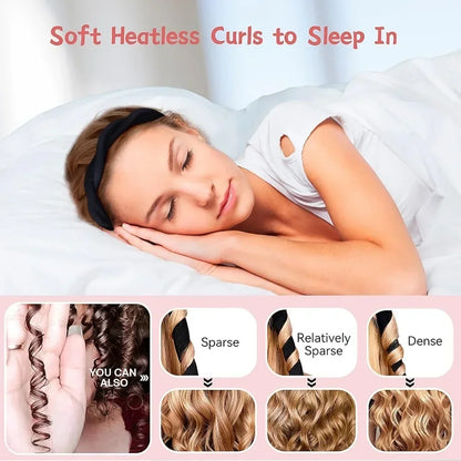 Heatless Curling Rod Headband Soft Silk No-Heat Overnight Rollers