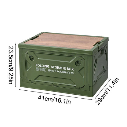 Dual-Purpose Folding Storage Box and Table