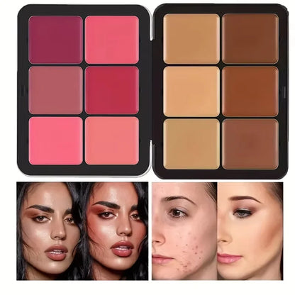 12-Color Blusher & Face Palette