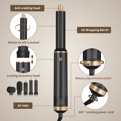 5-in-1 Negative Ion Multifunctional Hair Dryer