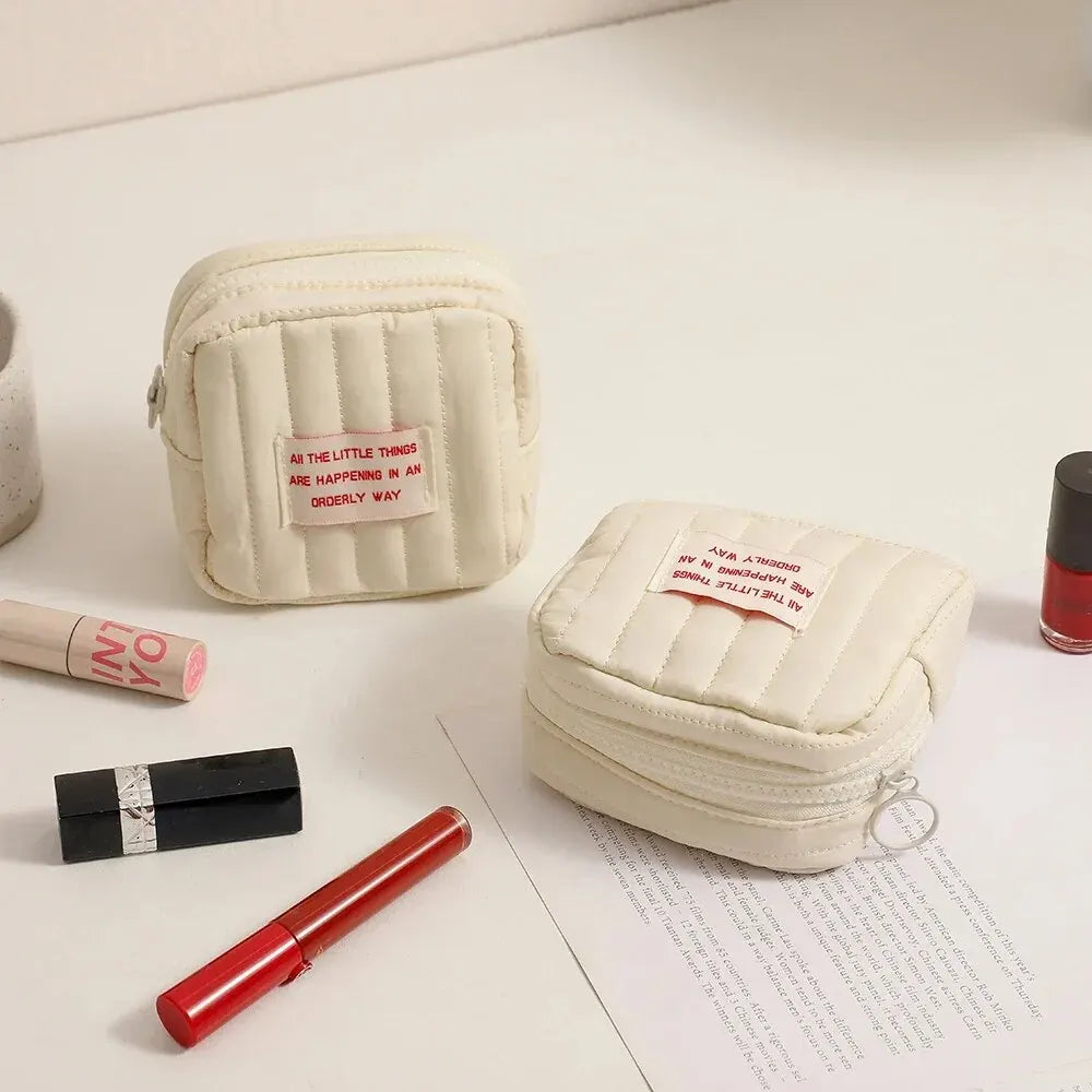 Compact Korean-Style Mini Makeup Bag