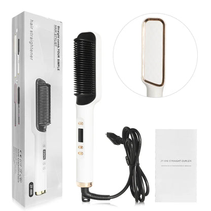Multifunction Electric Hot Comb Straightening Brush