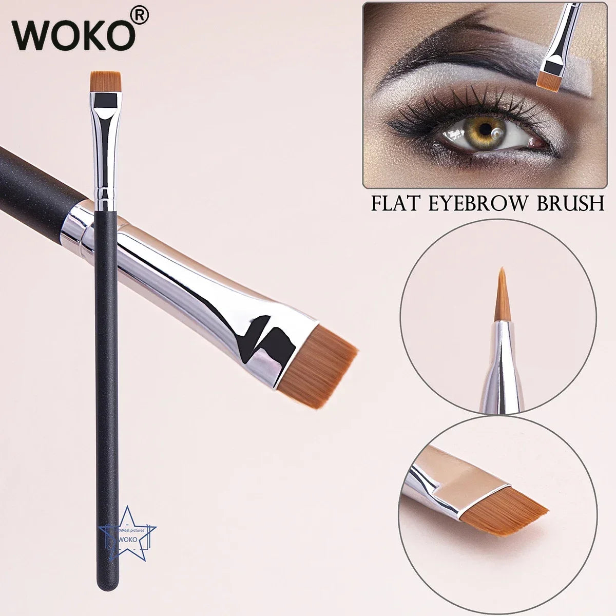 Ultra-Thin Flat Eyebrow and Eyeliner Brush