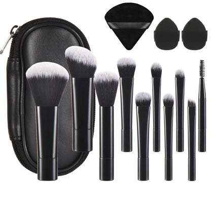 Mini Travel Makeup Brush and Puff Set