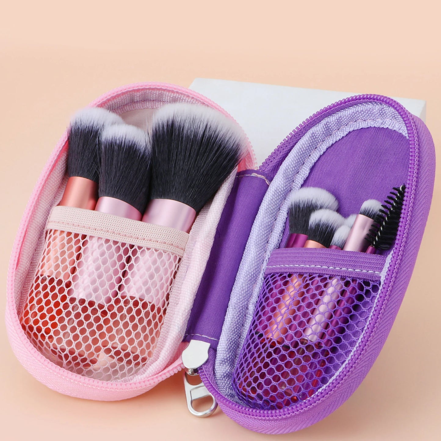 Mini Travel Makeup Brush and Puff Set
