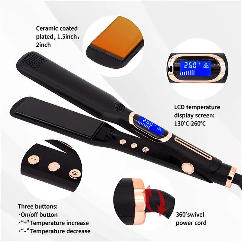 Professional 500°F High-Temperature Hair Straightener