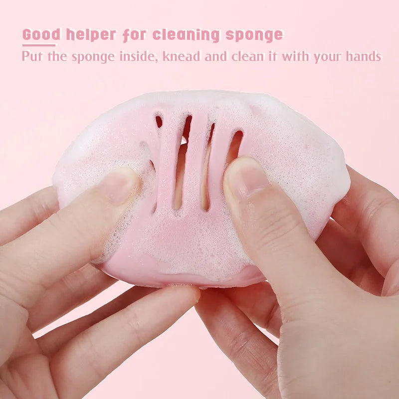 Eco-Friendly Silicone Makeup Sponge Holder
