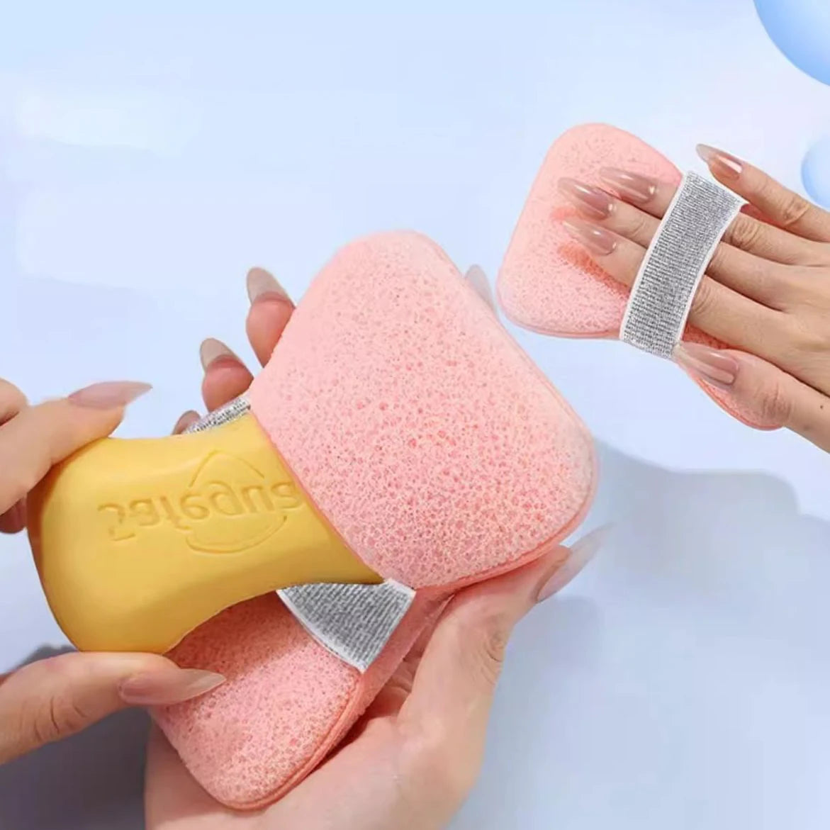 Foaming Exfoliating Soap Bag Set