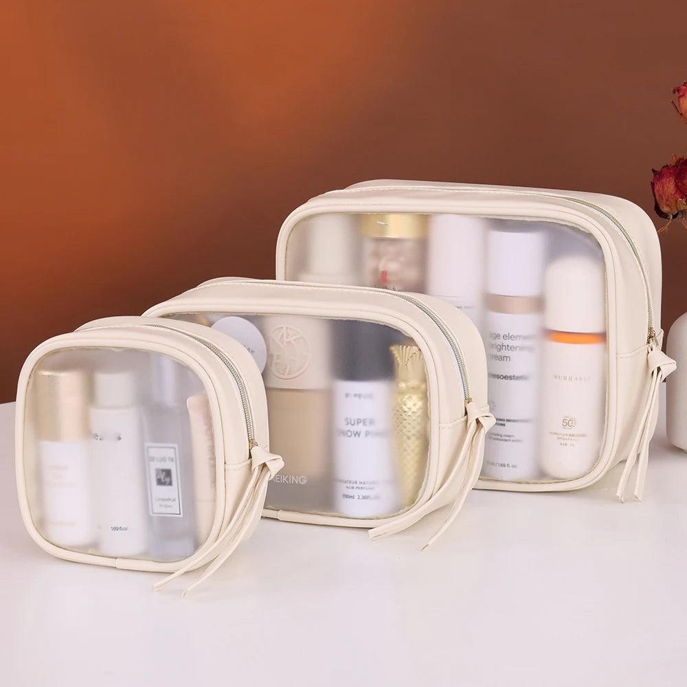 Large-Capacity Semi-Transparent Makeup Bag