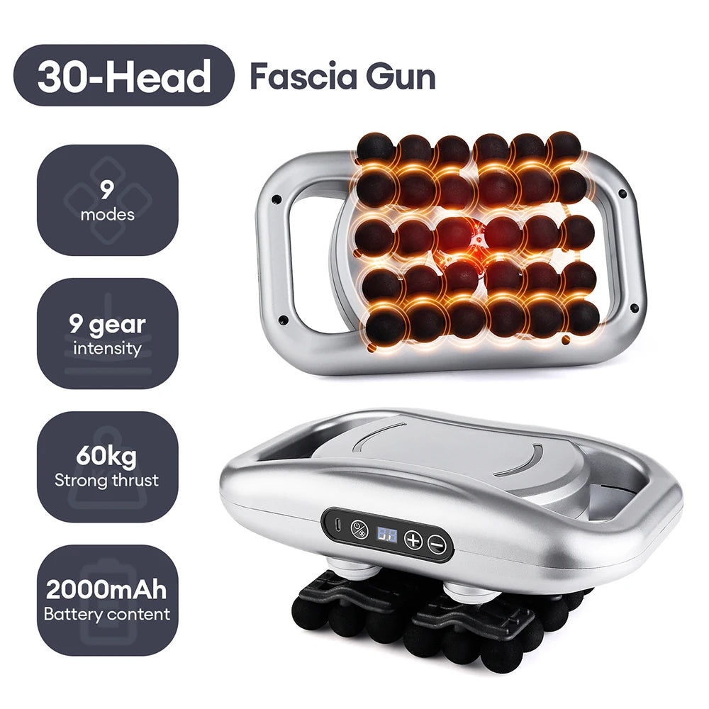 30-Head High-Frequency Massage Gun