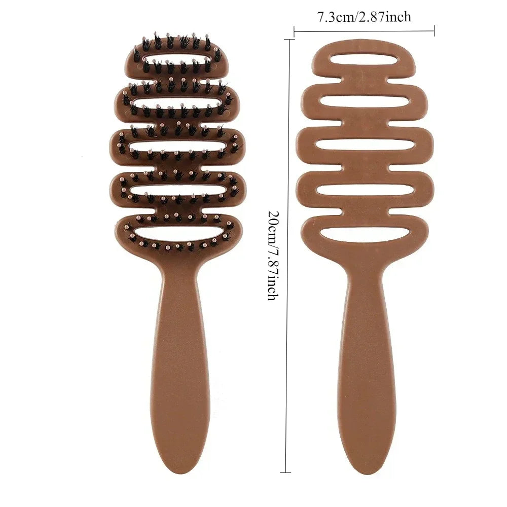 Hollow Detangling Scalp Massage Hair Brush for Curly Hair
