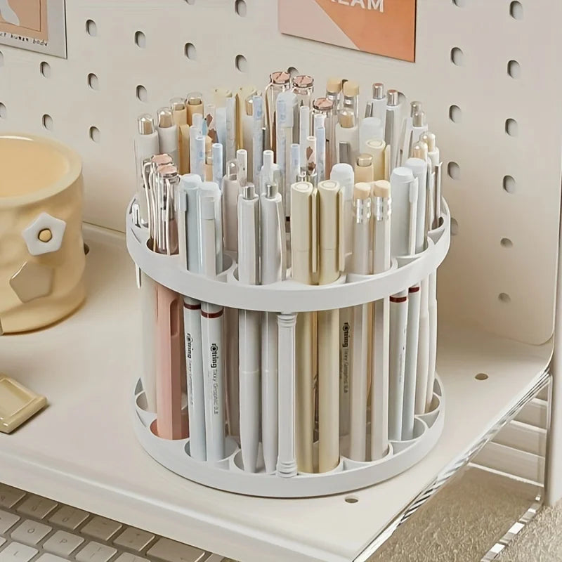 Rotating Multi-Functional Cosmetic Brush Storage Rack