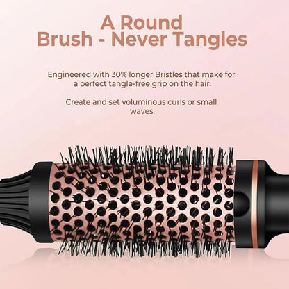 Ceramic Ionic Heated Curling Brush Volumizer