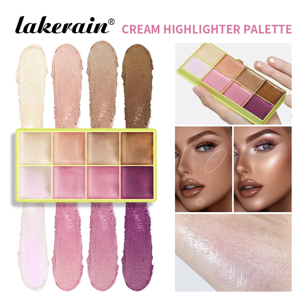 Eight-Color Cream Highlighter Palette