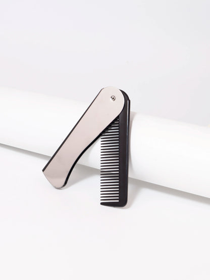Stainless Steel Foldable Fine-Tooth Beard Comb