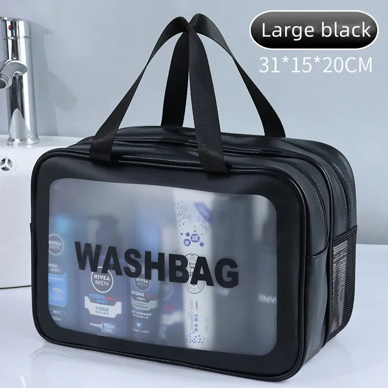 Double Transparent PU Makeup Bag