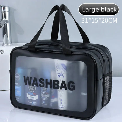 Double Transparent PU Makeup Bag