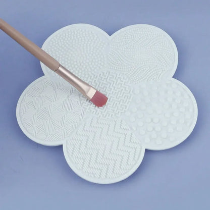 Flower-Shaped Silicone Makeup Brush Cleaning Mat