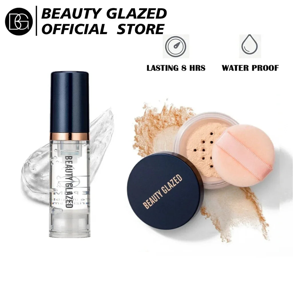 Long-Lasting Oil-Control Primer and Loose Powder Makeup Set