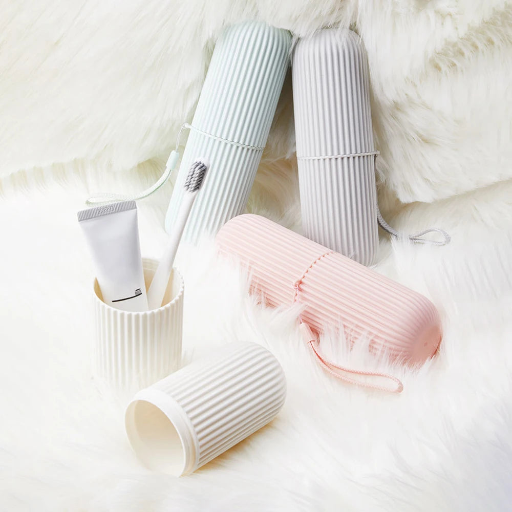 Portable Toothbrush Cup &amp; Toiletry Storage Case