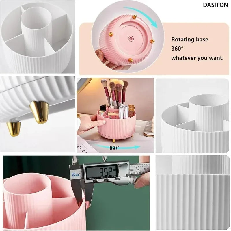 Large Capacity Rotating Cosmetic Storage Rack