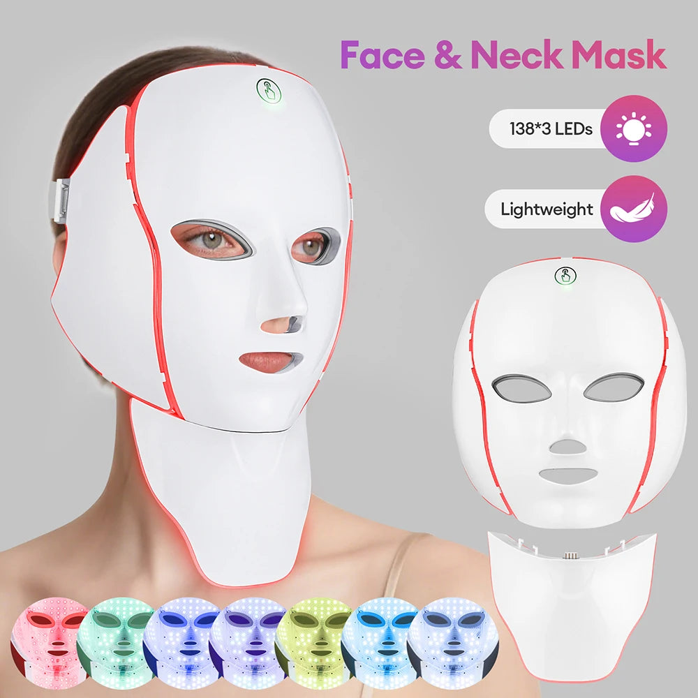 7-Color LED Facial and Neck Photon Mask