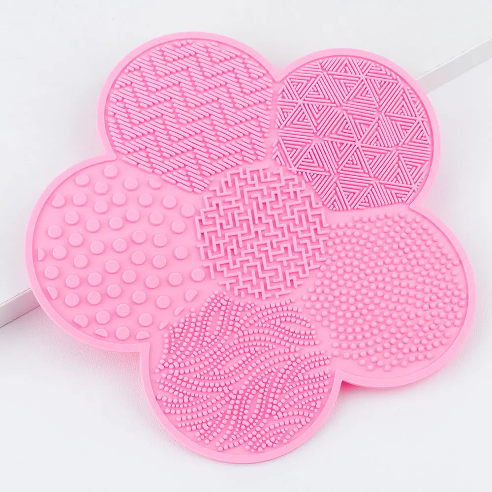 Flower-Shaped Silicone Makeup Brush Cleaning Mat