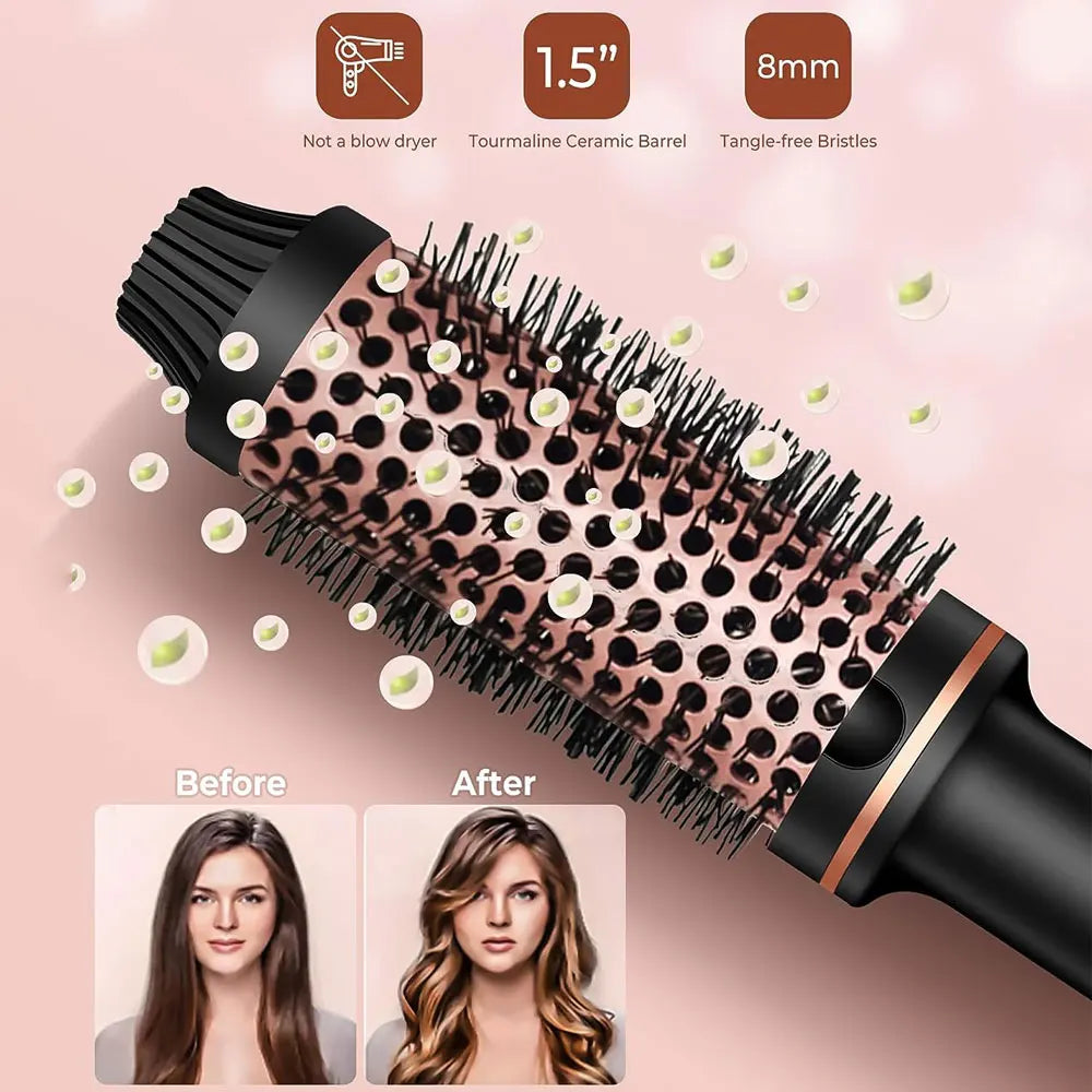 Ceramic Ionic Heated Curling Brush Volumizer